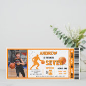 Personal VIP Basketball Game Birthday Ticket 招待状 (スタンド正面)