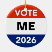 Personal Vote 2026 Midterm Election Campaign セラミックオーナメント (裏面)