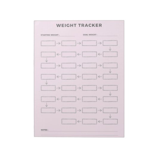 Personal Weight Trackerメモ帳 ノートパッド (回転)
