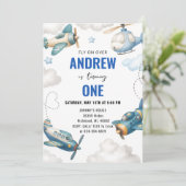 PersonalAirplane 1st Birthday party for boy Invita 招待状 (スタンド正面)