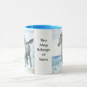 Personalisable Connemaraの子馬のコーヒー・マグ マグカップ (中央)