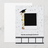 Personalisable Photo graduation Card Invitation 招待状 (正面/裏面)