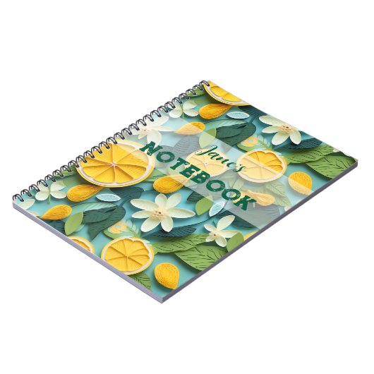 Personalise: 3D lemon ノートブック (左側)