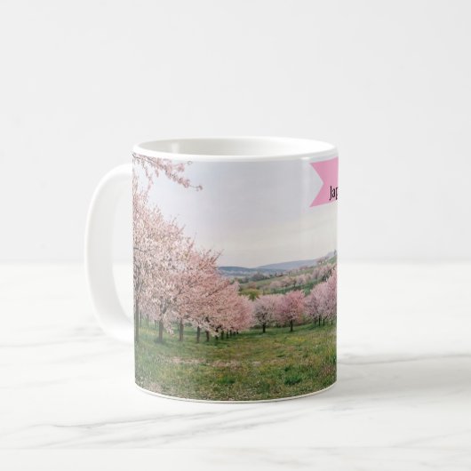 Personalise Aesthetics Sakura Japan Travel  2026  コーヒーマグカップ (正面左)