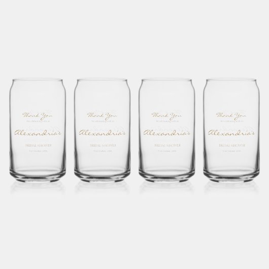Personalise Bridal Shower Thank you ガラス缶 (正面)