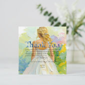 Personalise Bridal Shower Thank you サンキューカード (スタンド正面)