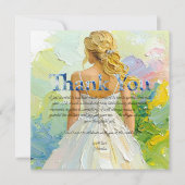 Personalise Bridal Shower Thank you サンキューカード (正面)