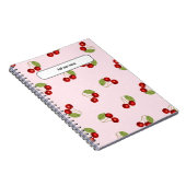 PERSONALISE Cherry Fruit Pattern Notebook ノートブック (右側)