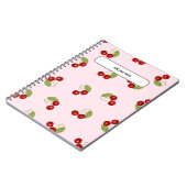 PERSONALISE Cherry Fruit Pattern Notebook ノートブック (左側)
