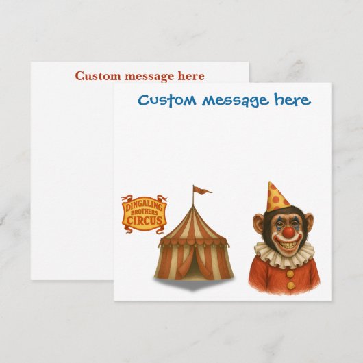 Personalise: Chester the chimp clown (正面/裏面)