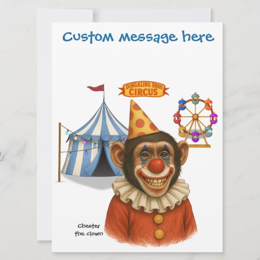 Personalise: Chester the chimp clown (正面)