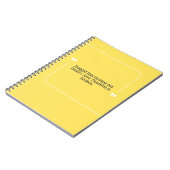 PERSONALISE Forgetful People Brain Quote Yellow ノートブック (左側)
