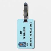 Personalise Gili Trawangan Island Paradise Beach ラゲッジタグ (裏面縦)