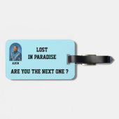 Personalise Gili Trawangan Island Paradise Beach ラゲッジタグ (裏面横)