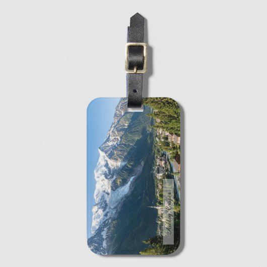 Personalise Mount Blanc French Alps Mountain ラゲッジタグ (正面縦)