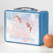Personalise name on My prancing unicorn メタルランチボックス (インサイチュ)