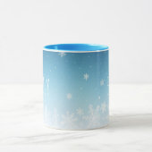 personalise name snowflake winter cold vibe mug  マグカップ (中央)