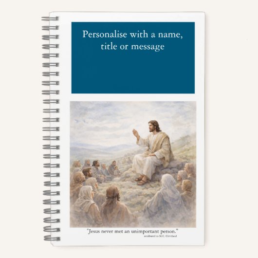 Personalise: No unimportant person ノートブック (正面)