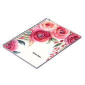 PERSONALISE Painted Roses Notebook ノートブック (左側)