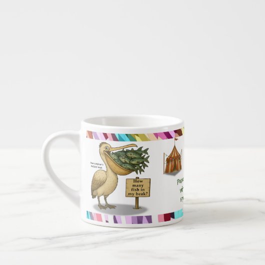 Personalise: Pierre pelican's brilliant beak エスプレッソカップ (左)