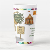 Personalise: Pierre pelican's brilliant beak カフェラテマグ (正面)