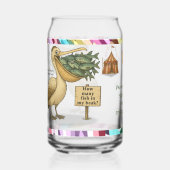 Personalise: Pierre pelican's brilliant beak ガラス缶 (正面)