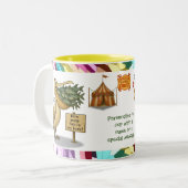 Personalise: Pierre pelican's brilliant beak ツートーンマグカップ (正面左)