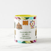 Personalise: Pierre pelican's brilliant beak ツートーンマグカップ (中央)