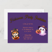 Personalise this Halloween Party postal card ポストカード (正面/裏面)