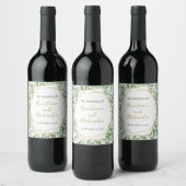 Personalise Wine Lable Gold and Greenay ワインラベル (ボトル)
