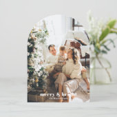 Personalise Your Own Photo And Text Christmas Card 招待状 (スタンド正面)