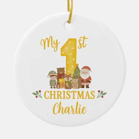 Personalised 1st Christmas Tree Decoration  セラミックオーナメント (正面)