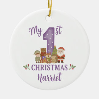 Personalised 1st Christmas Tree Decoration  セラミックオーナメント