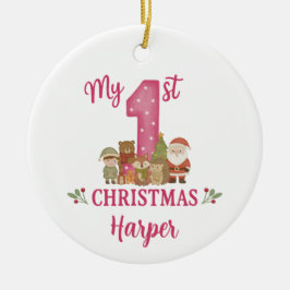 Personalised 1st Christmas Tree Decoration  セラミックオーナメント