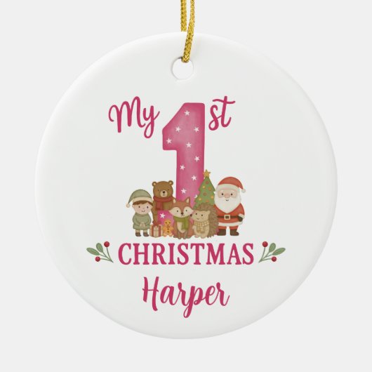 Personalised 1st Christmas Tree Decoration  セラミックオーナメント (正面)