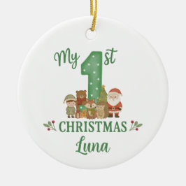 Personalised 1st Christmas Tree Decoration  セラミックオーナメント
