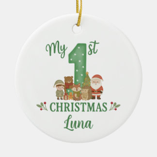 Personalised 1st Christmas Tree Decoration  セラミックオーナメント