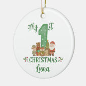 Personalised 1st Christmas Tree Decoration  セラミックオーナメント (左)