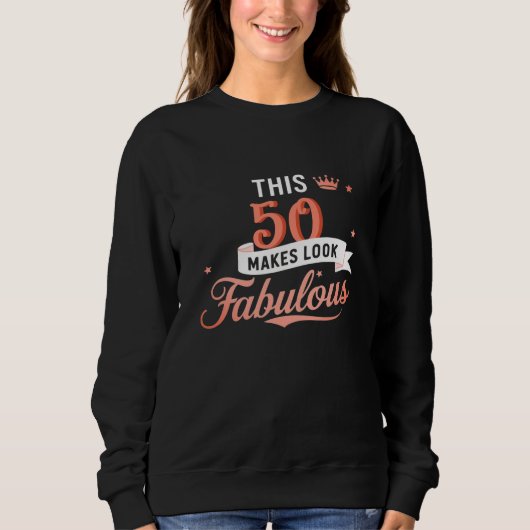 Personalised 50th Birthday Sweatshirt for Women  スウェットシャツ (正面)