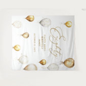 Personalised 80th Birthday Gold Balloon タペストリー (正面(横))