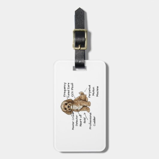 Personalised Anatomy of a Cockapoo ラゲッジタグ (正面縦)