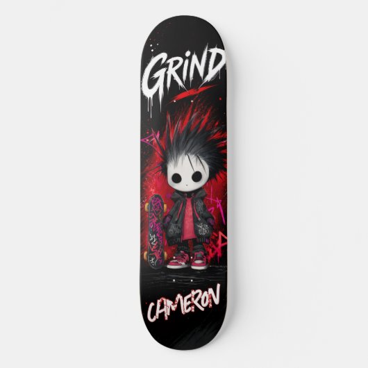 Personalised Anime Emo Graffiti Urban Skateboard  スケートボード (正面)