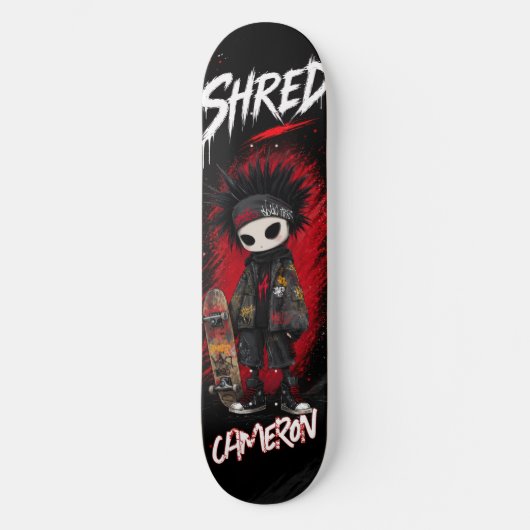 Personalised Anime Emo Graffiti Urban Skateboard  スケートボード (正面)