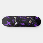 Personalised Anime Purple and Black Skateboard  スケートボード (横)