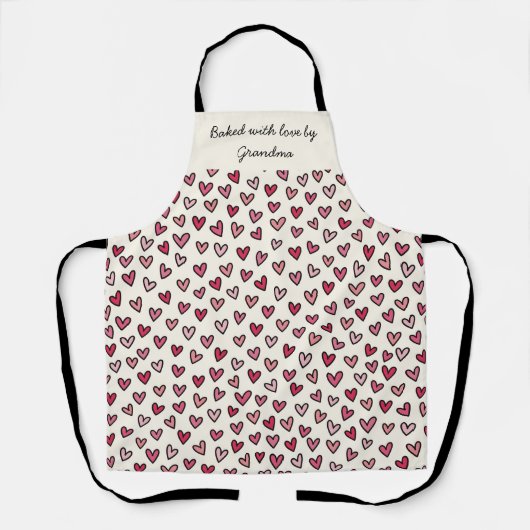 Personalised Apron - Baked with Love エプロン (正面)