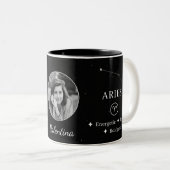 Personalised Aries Zodiac Constellation Coffee Mug ツートーンマグカップ (正面右)