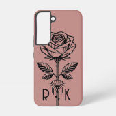 Personalised Art Deco Rose Phone Case - Samsung Galaxyケース (裏面)