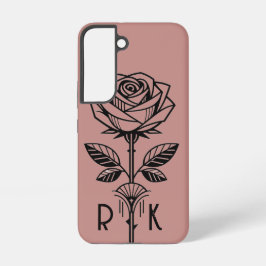 Personalised Art Deco Rose Phone Case - Samsung Samsung Galaxy S22ケース