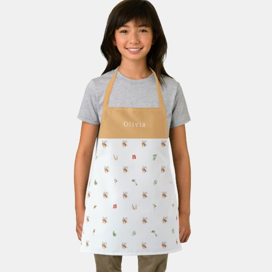 Personalised Autumnal Botanical Fall Pattern Apron エプロン (インサイチュ)