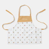 Personalised Autumnal Botanical Fall Pattern Apron エプロン (正面)